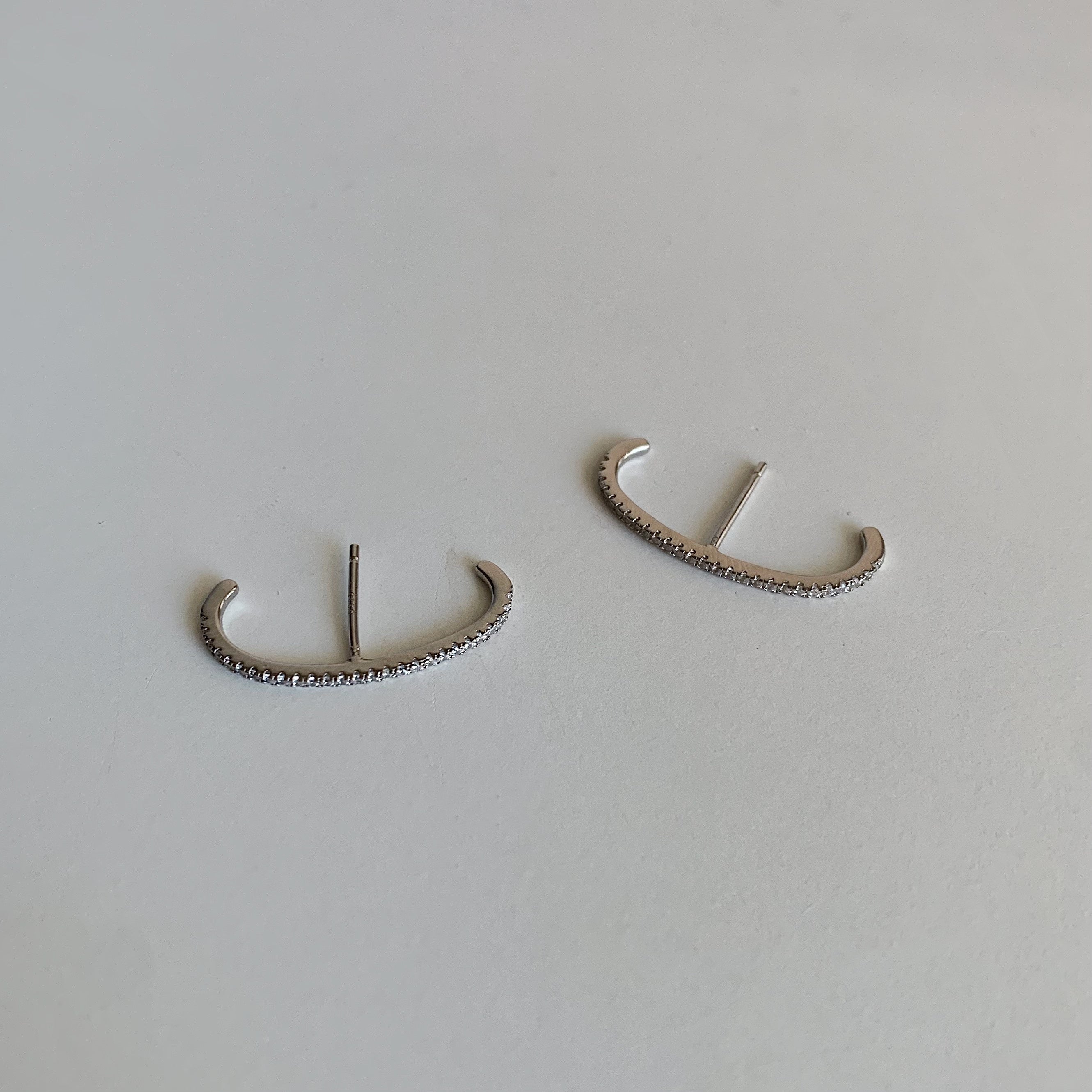Silver CZ Bar