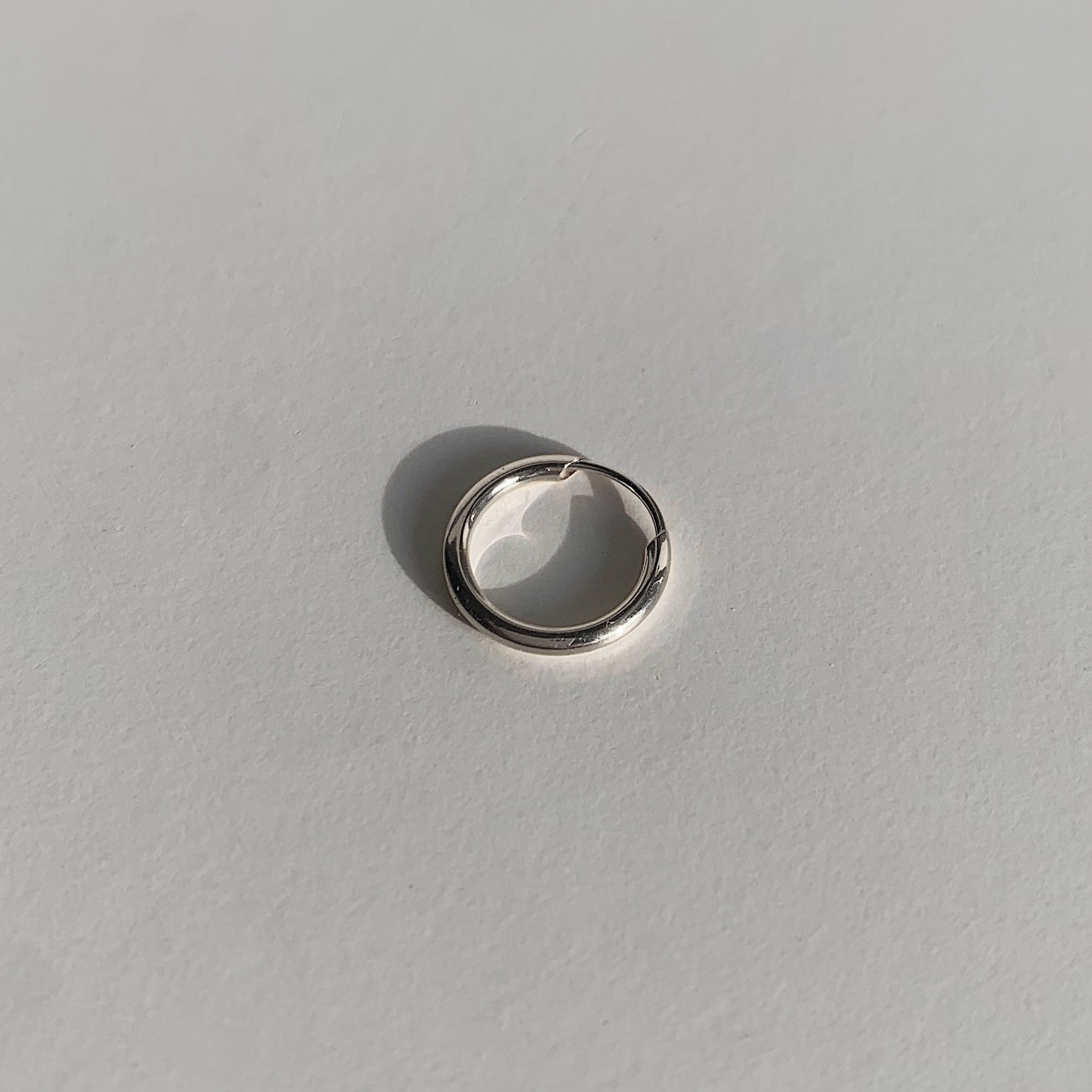 White Gold Sleeper Hoop
