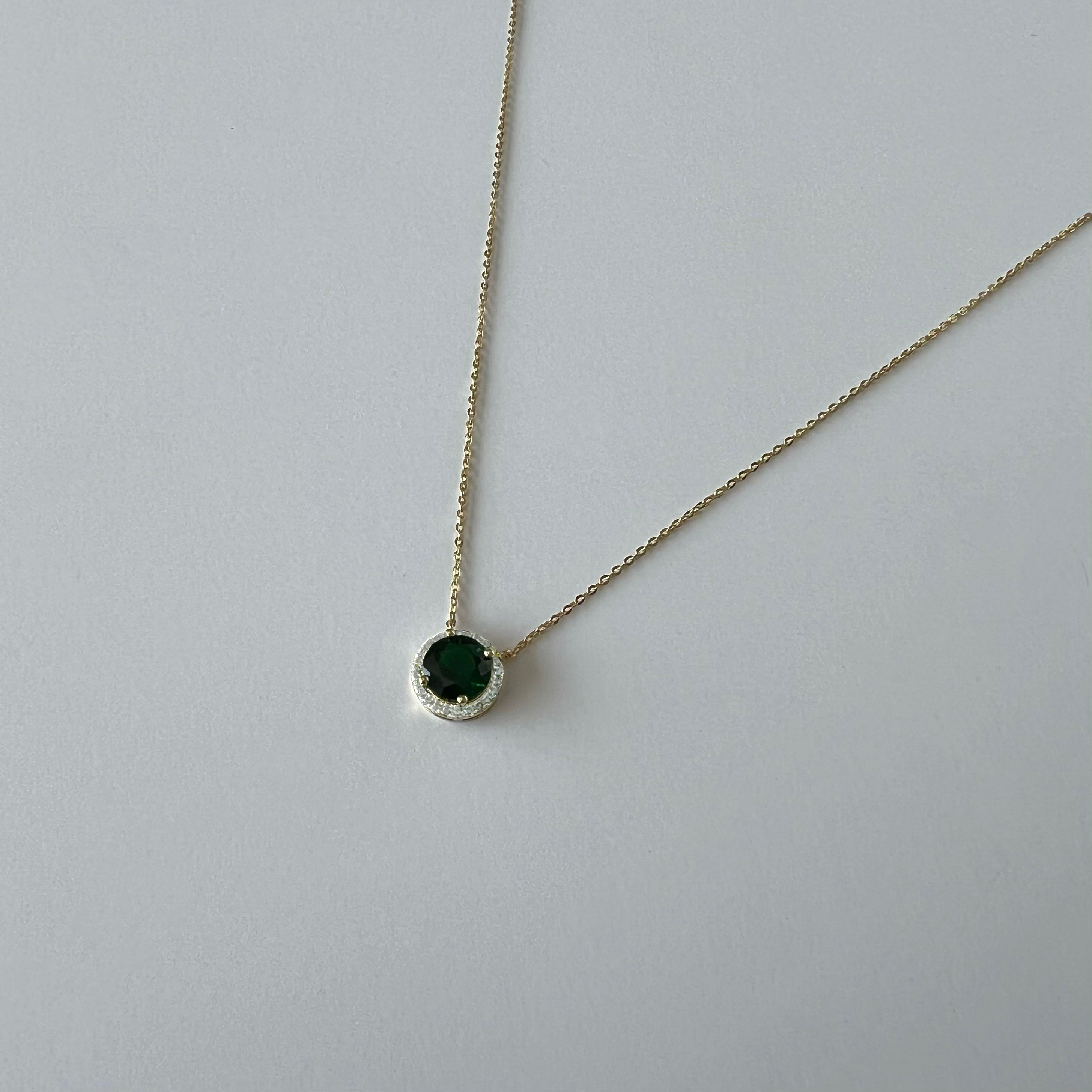 Emerald Solitaire Necklace — Pre-Order (Early June)