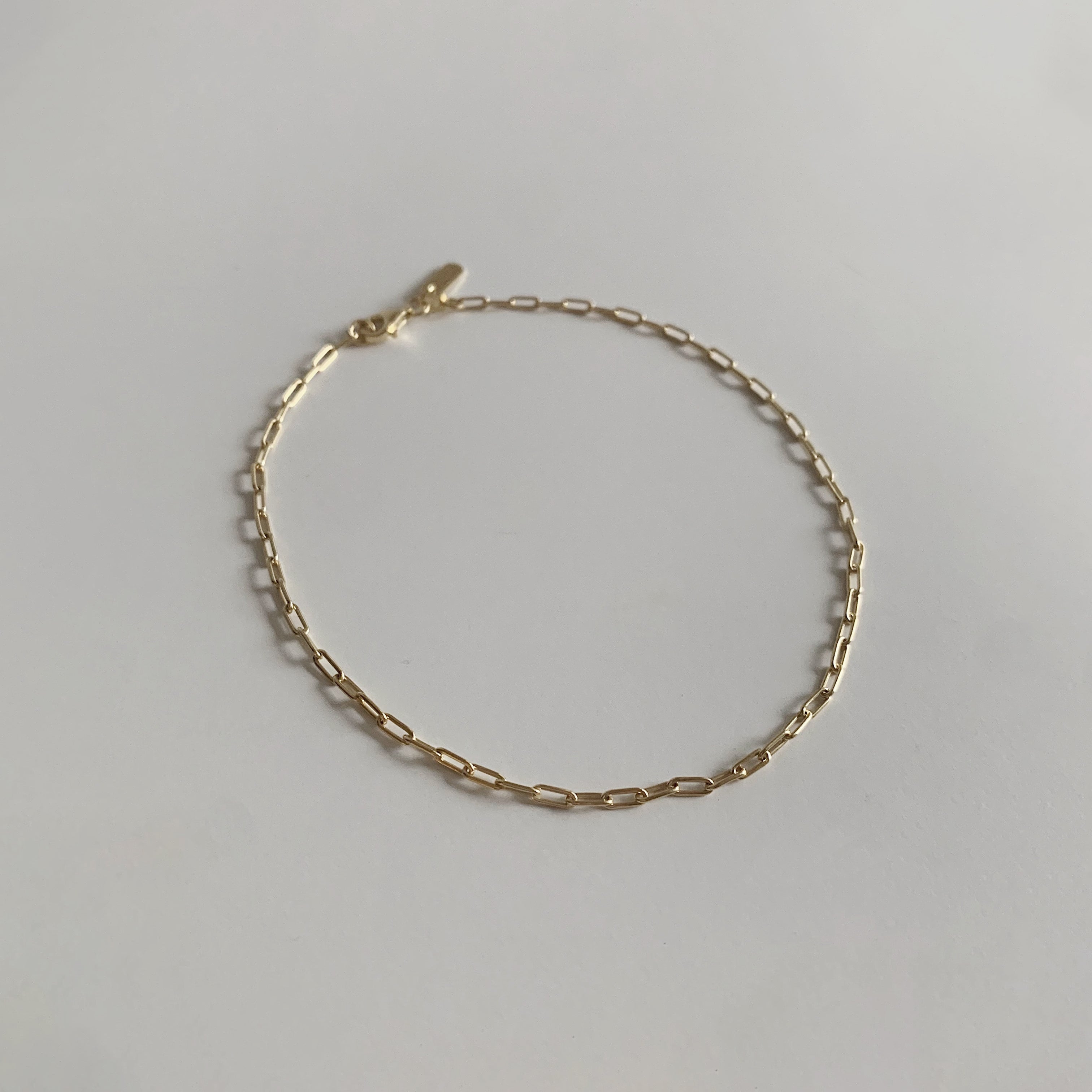 Mini Paperclip Anklet
