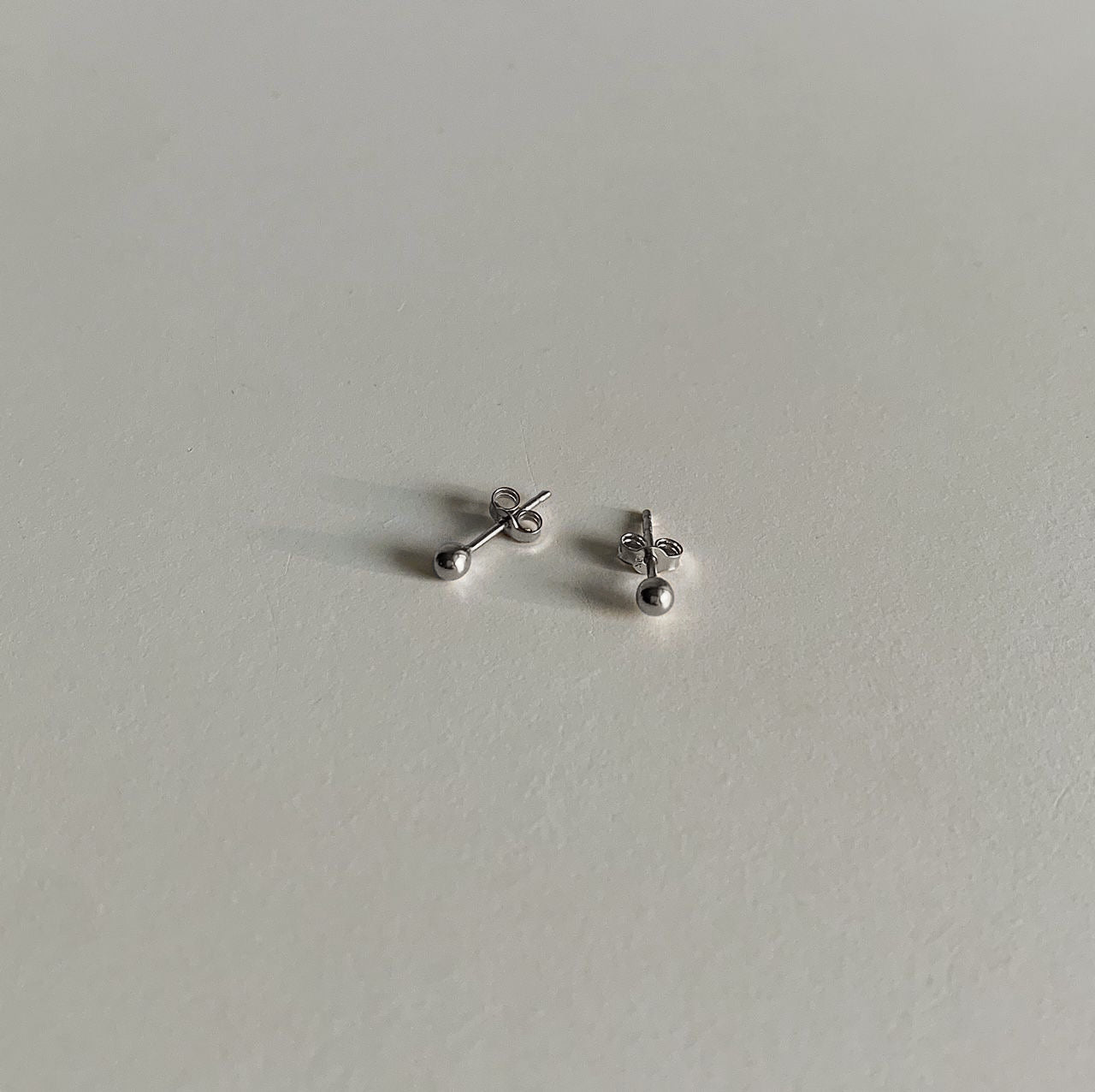 White Gold Ball Studs